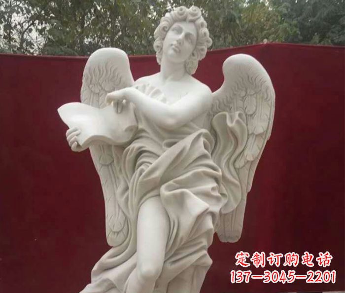 衢州别墅景观天使人物石雕 (2)