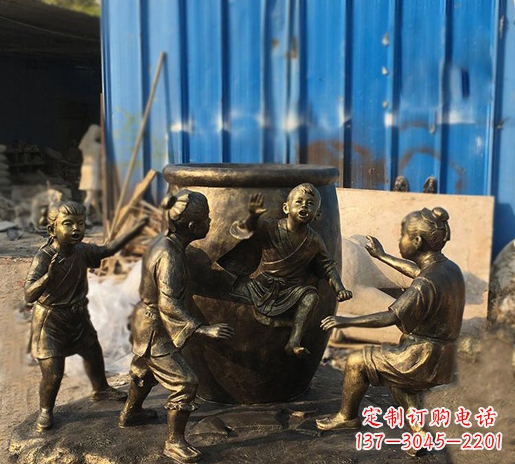 衢州司马光雕塑以玻璃钢仿铜创作