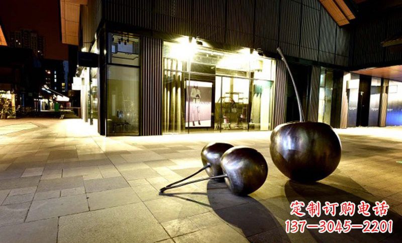 衢州不锈钢樱桃雕塑