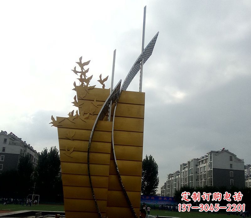 衢州不锈钢帆船雕塑象征城市的起航