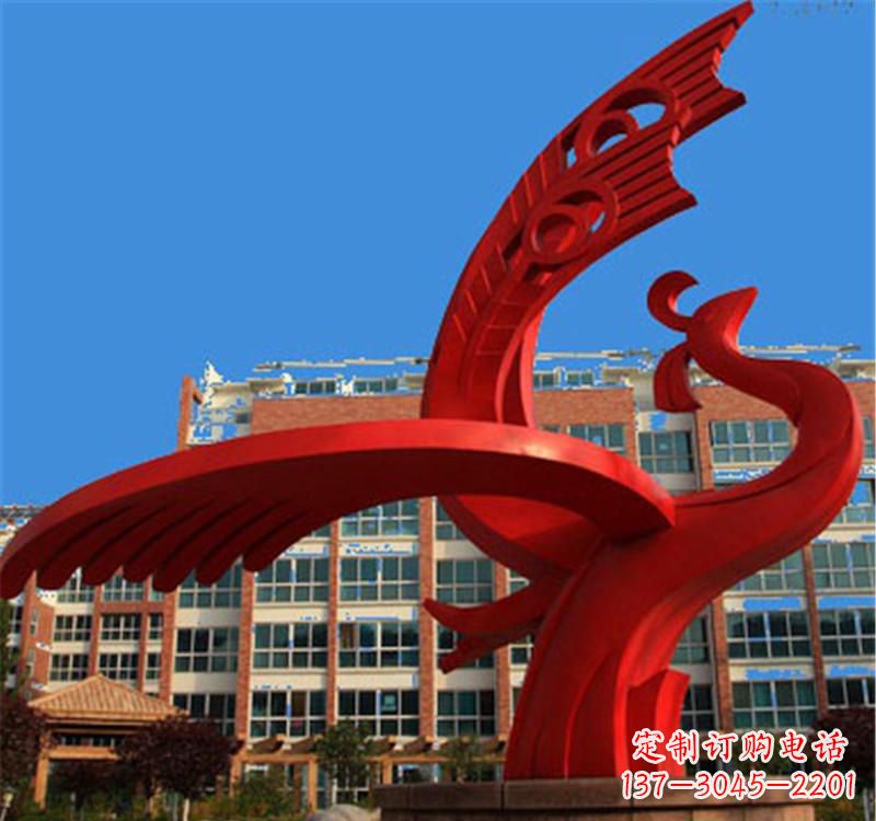 衢州不锈钢凤凰雕塑——展示城市文化之美