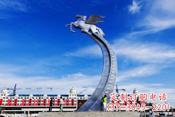 衢州精美不锈钢飞马雕塑