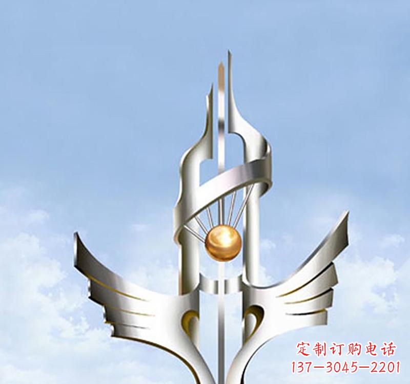 衢州以不锈钢为材料的翅膀雕塑