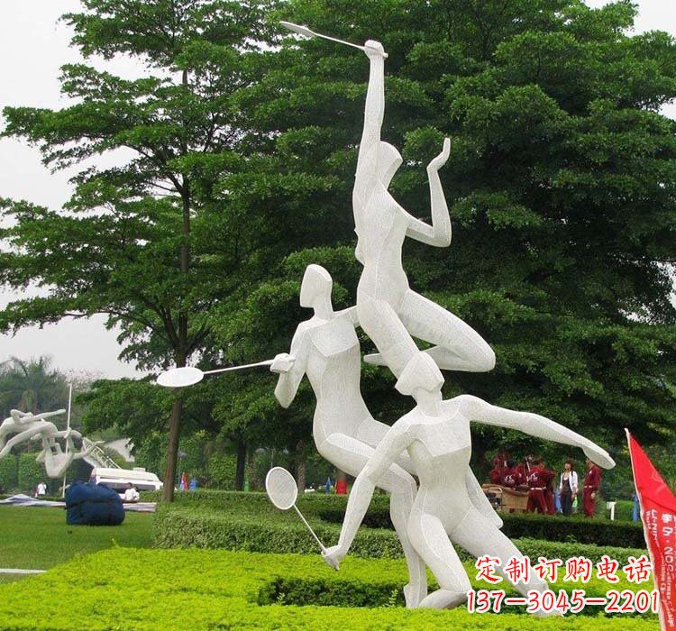 衢州精美绝伦的不锈钢羽毛球雕塑