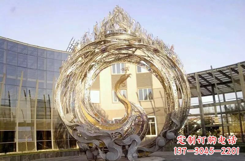衢州不锈钢凤凰涅槃雕塑