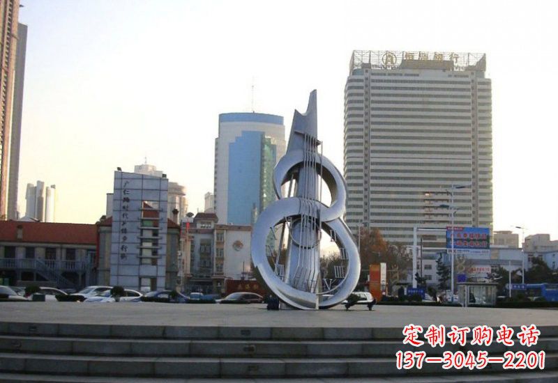 衢州不锈钢抽象吉他雕塑2
