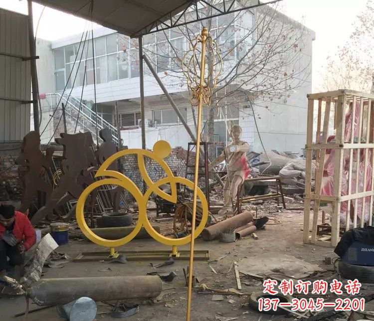 衢州不锈钢自行车雕塑——象征着健康、积极的生活方式