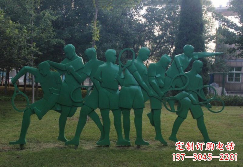 衢州不锈钢羽毛球人物雕塑精美绝伦