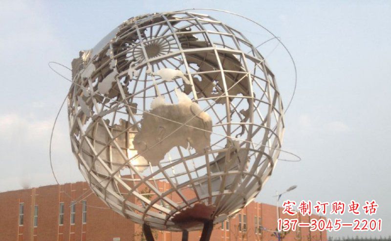 衢州不锈钢地球雕塑 (3)