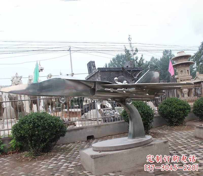 衢州不锈钢飞机景观雕塑