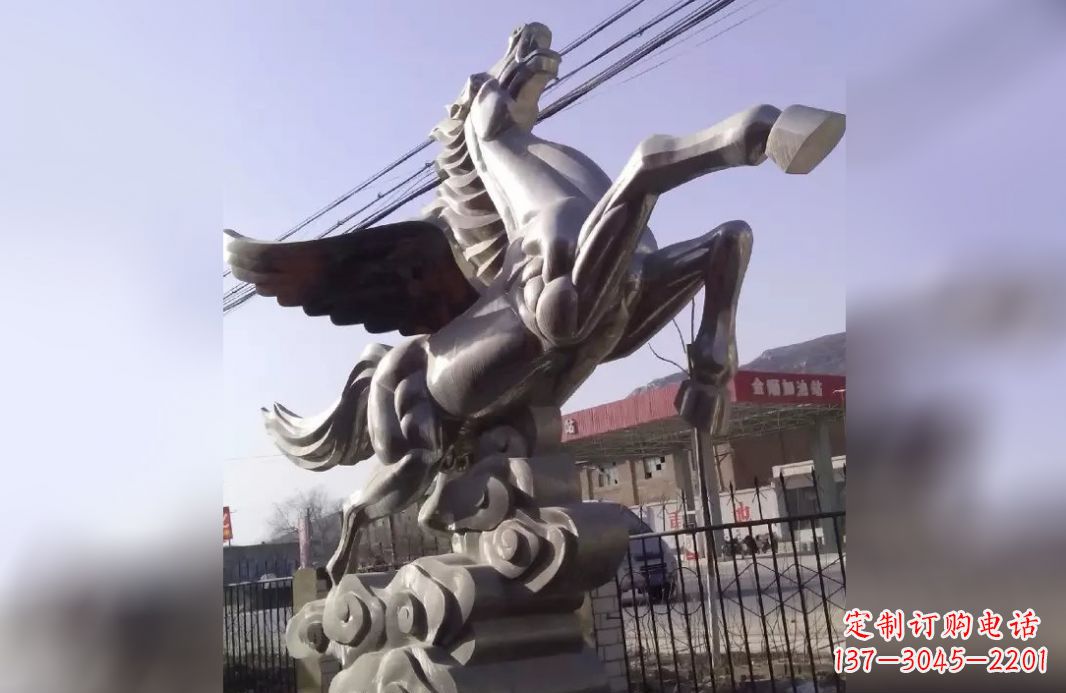 衢州不锈钢飞马雕塑精致美观的艺术作品