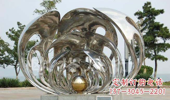 衢州不锈钢贝壳珍珠雕塑艺术的融合