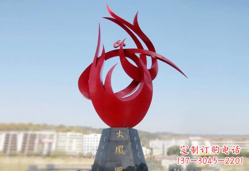 衢州凤凰雕塑——点缀不锈钢公园