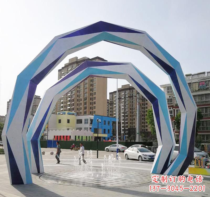 衢州不锈钢拱门创意雕塑