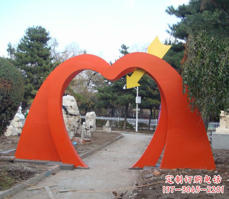 衢州不锈钢拱门雕塑 