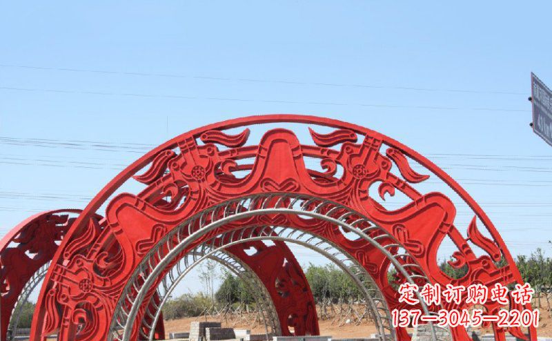 衢州不锈钢拱门雕塑 (2)