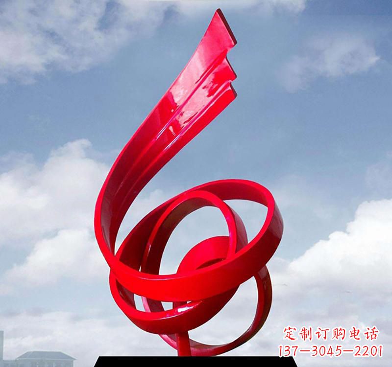 衢州美丽的飘带雕塑——城市的精灵
