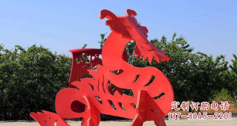 衢州不锈钢广场抽象貔貅景观雕塑