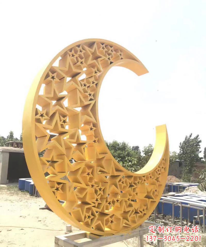 衢州不锈钢月亮雕塑象征着梦想与希望