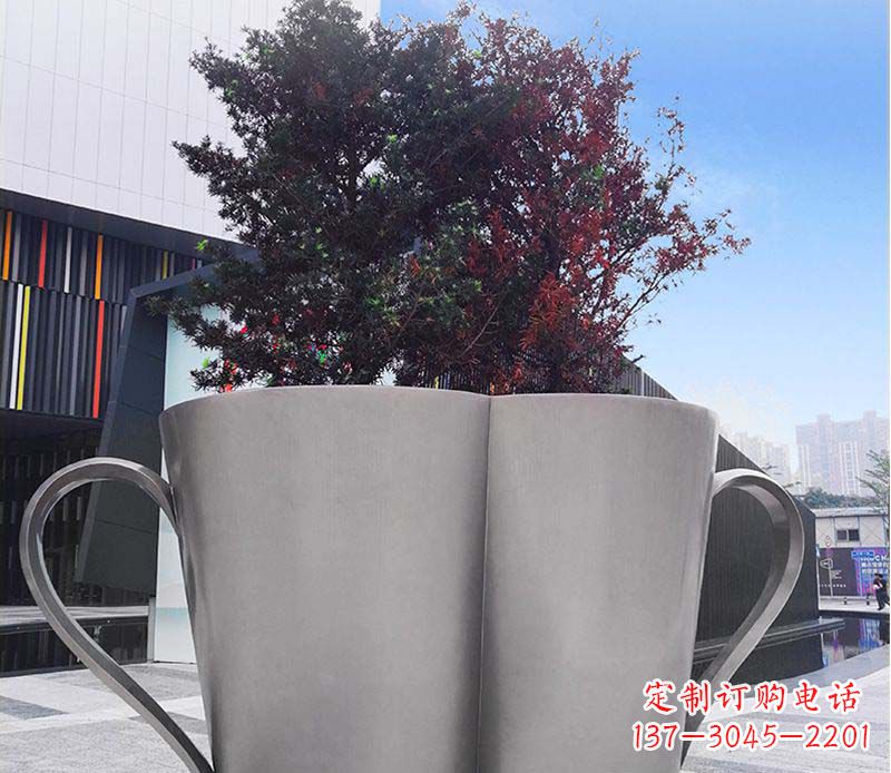 衢州不锈钢花盆雕塑美观耐用