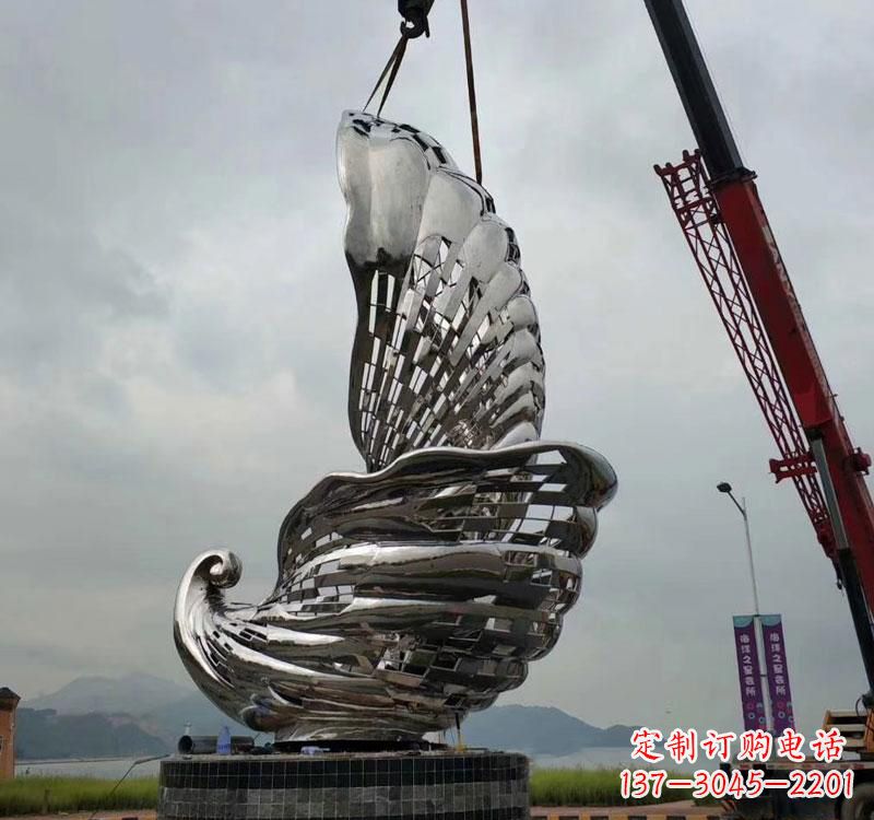 衢州不锈钢海螺雕塑象征着海洋的美丽