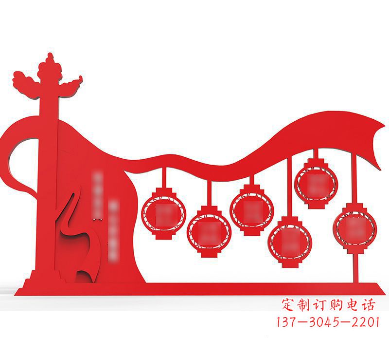 衢州不锈钢华表灯笼社会主义核心价值观