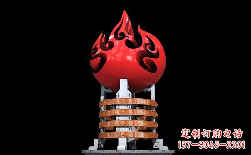 衢州不锈钢火炬雕塑传承奋进精神