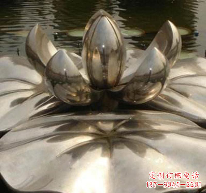 衢州不锈钢莲花喷泉雕塑艺术结合新技术