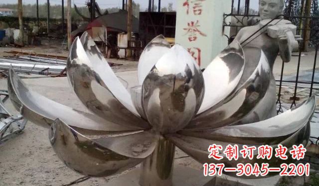 衢州不锈钢莲花雕塑精美绝伦