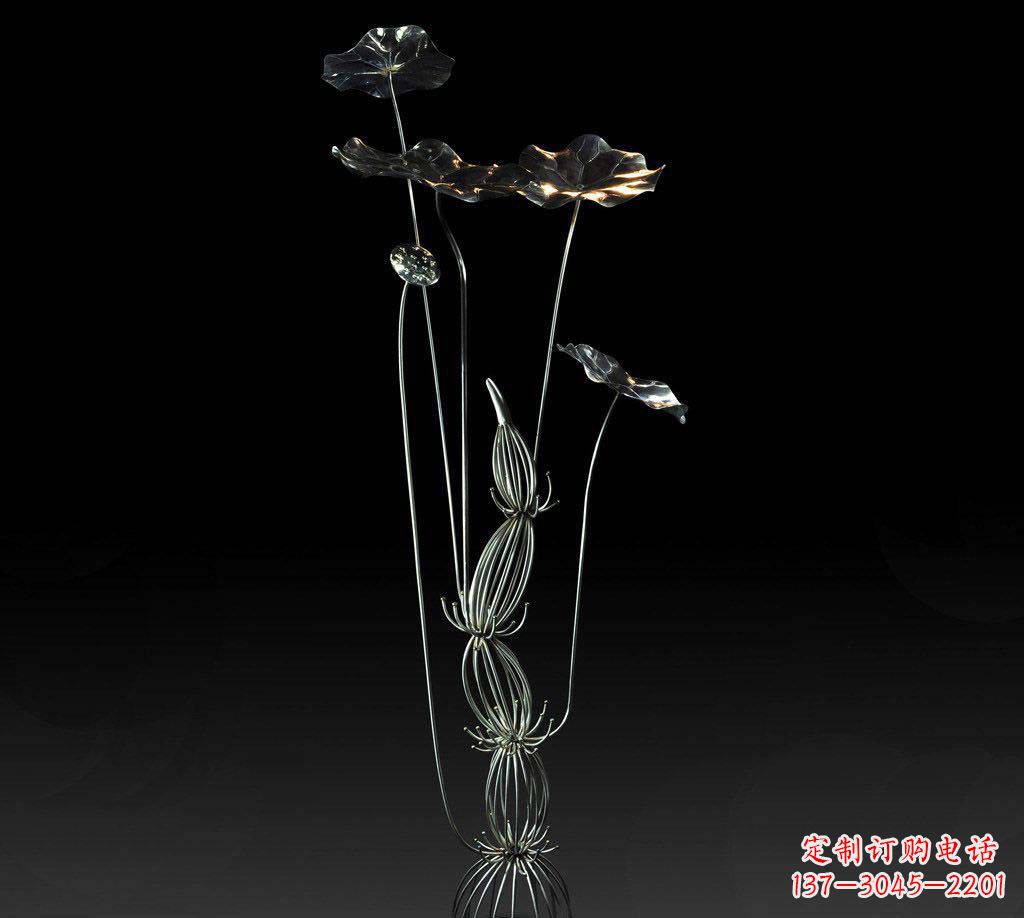 衢州不锈钢荷叶雕塑精致优雅的艺术宝藏