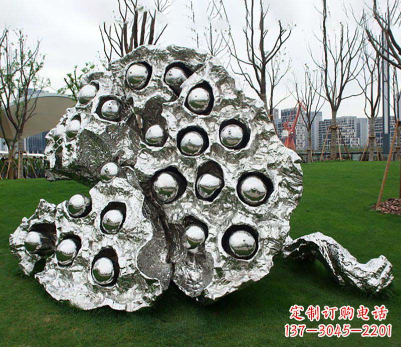 衢州不锈钢莲蓬植物雕塑
