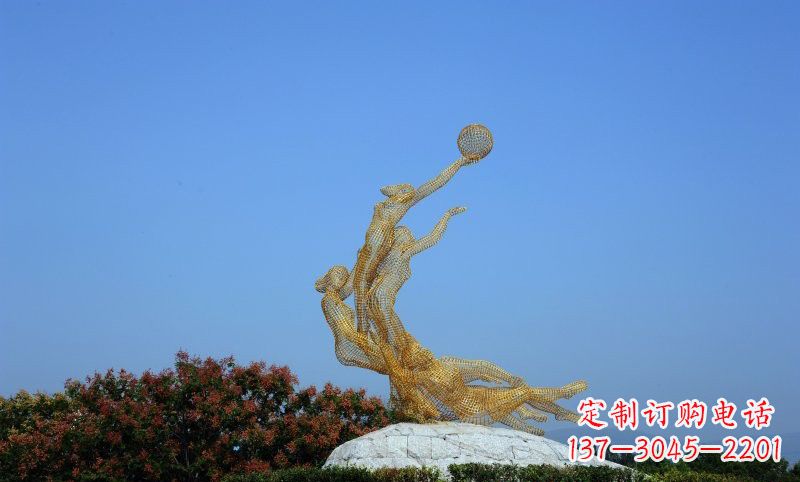衢州精致的不锈钢女排雕塑