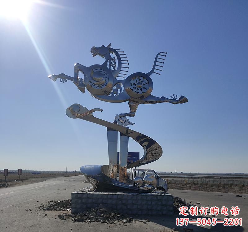 衢州不锈钢马踏飞燕城市雕塑