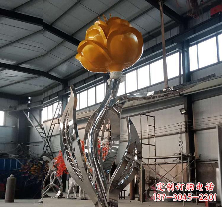 衢州不锈钢玫瑰花雕塑一款非凡的艺术品