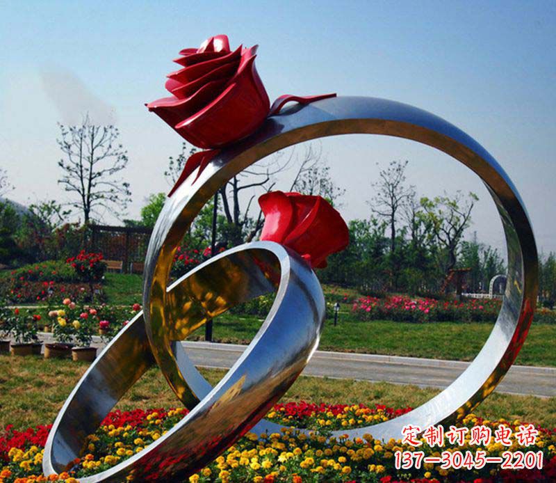 衢州不锈钢玫瑰戒指精美的艺术品