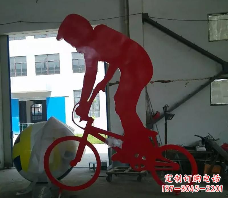 衢州不锈钢自行车雕塑激发自行车运动的热情