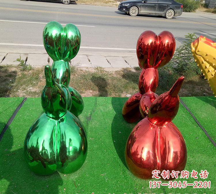 衢州不锈钢气球狗雕塑