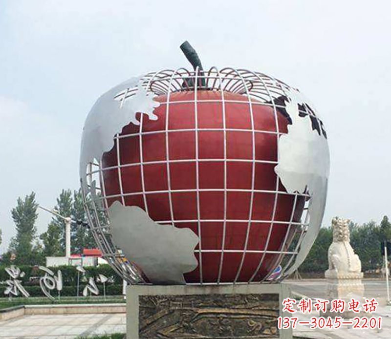衢州不锈钢水果雕塑艺术品精美绝伦