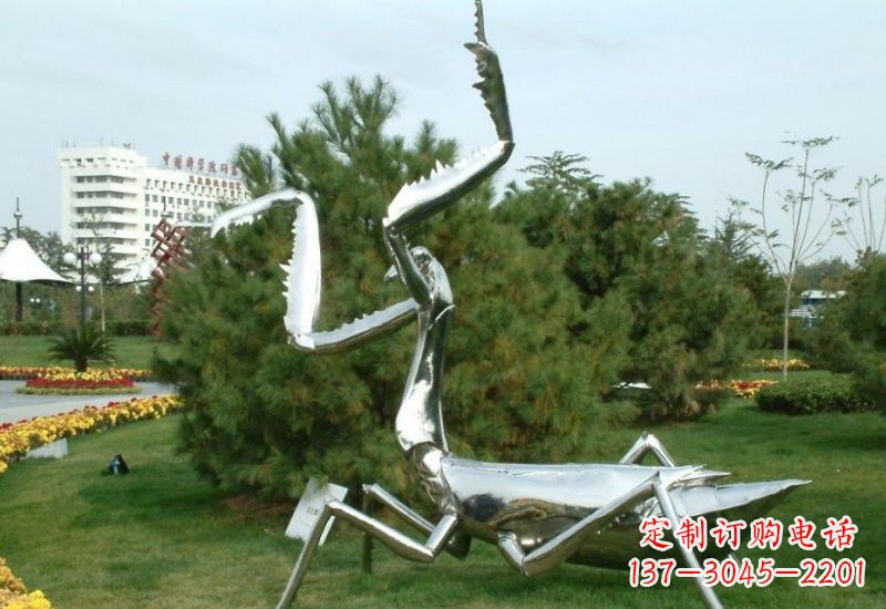 衢州不锈钢螳螂雕塑艺术的精美结晶