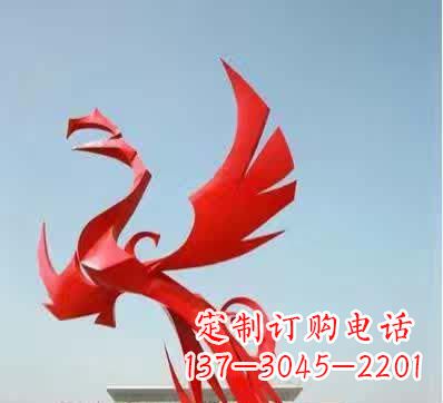衢州不锈钢铁艺凤凰雕塑美丽的象征
