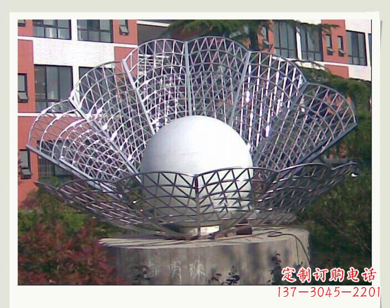 衢州海洋精灵不锈钢贝壳雕塑
