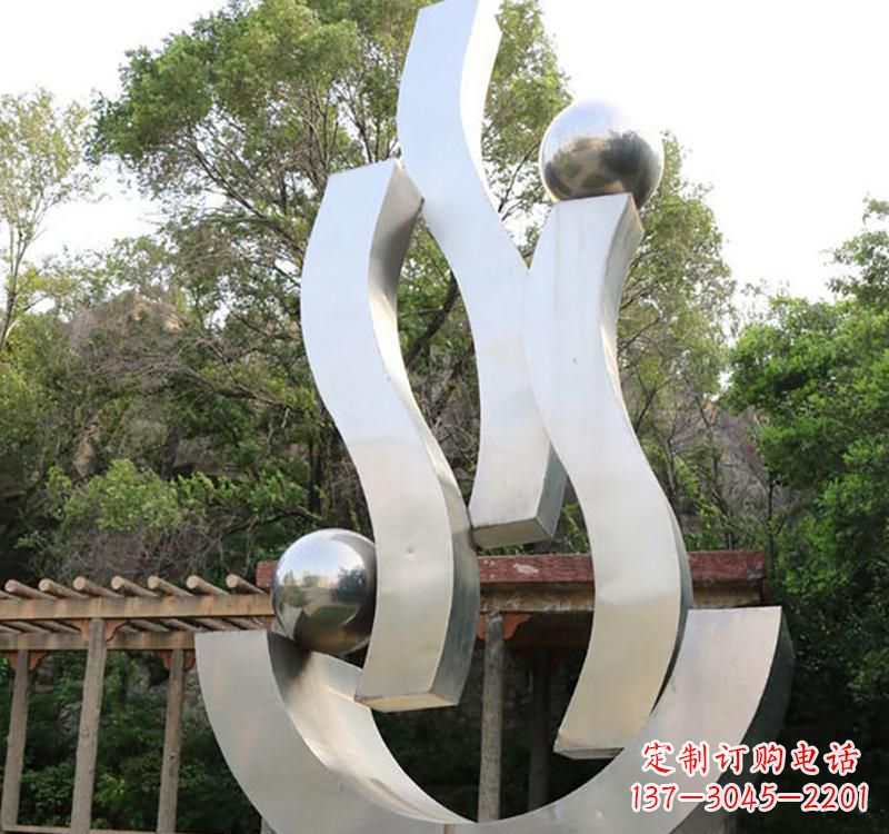 衢州不锈钢小区“飘带雕塑”一种充满艺术气息的雕塑