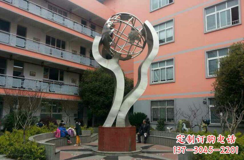 衢州不锈钢地球雕塑传承世界文化