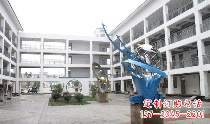 衢州不锈钢地球雕塑缔造美丽的校园