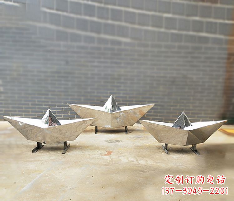 衢州不锈钢元宝雕塑精致的艺术品