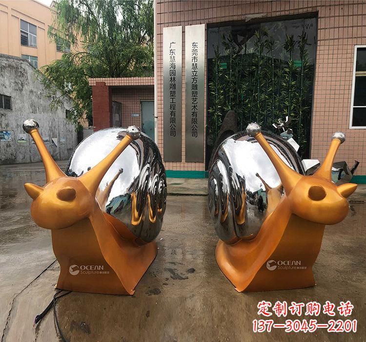 衢州不锈钢蜗牛雕塑——精致美观的园林装饰