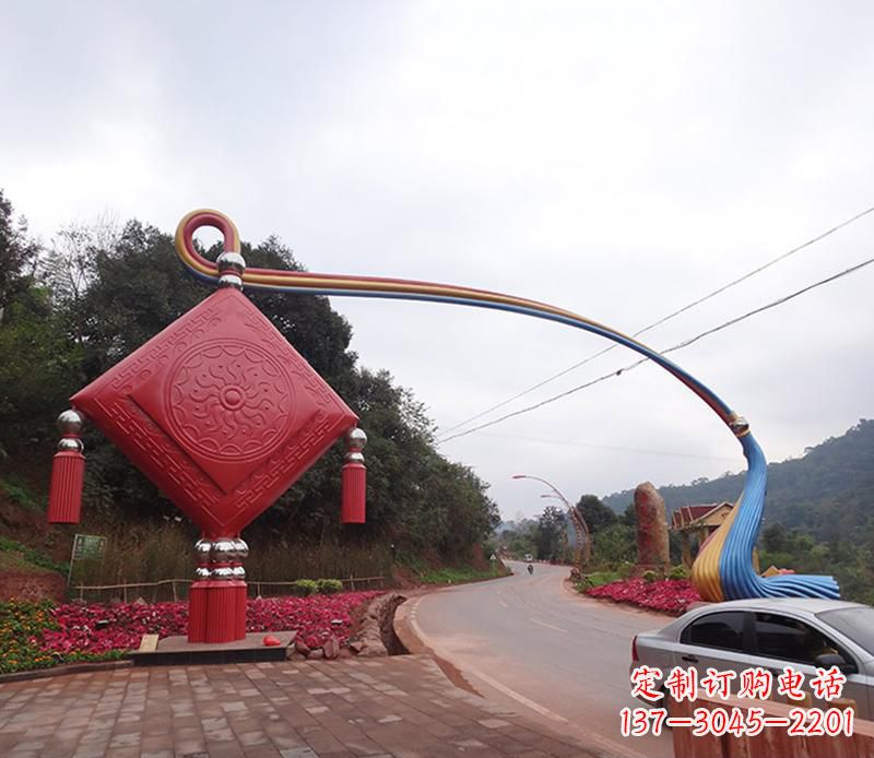 衢州不锈钢拱门雕塑精致的现代艺术
