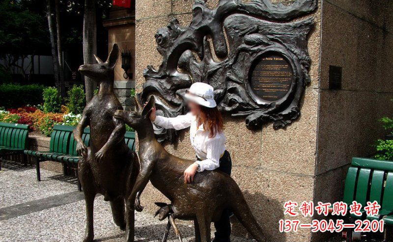 衢州袋鼠雕塑——装点步行街的美丽风景