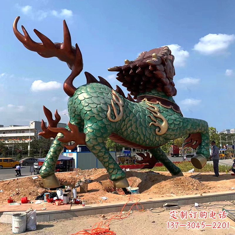 衢州麒麟雕塑——美丽传说的象征