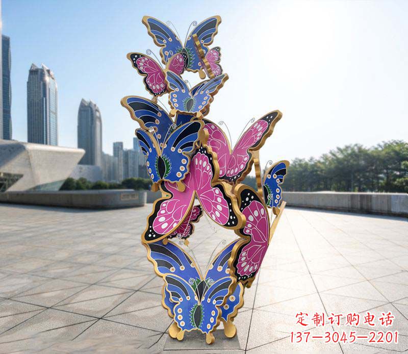 衢州不锈钢蝴蝶雕塑美丽的艺术诠释